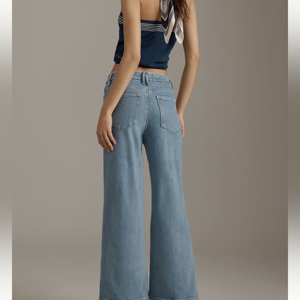 Good American Good Skate Soft-Tech High-Rise Crop Wide-Leg Jeans - Picture 4 of 8